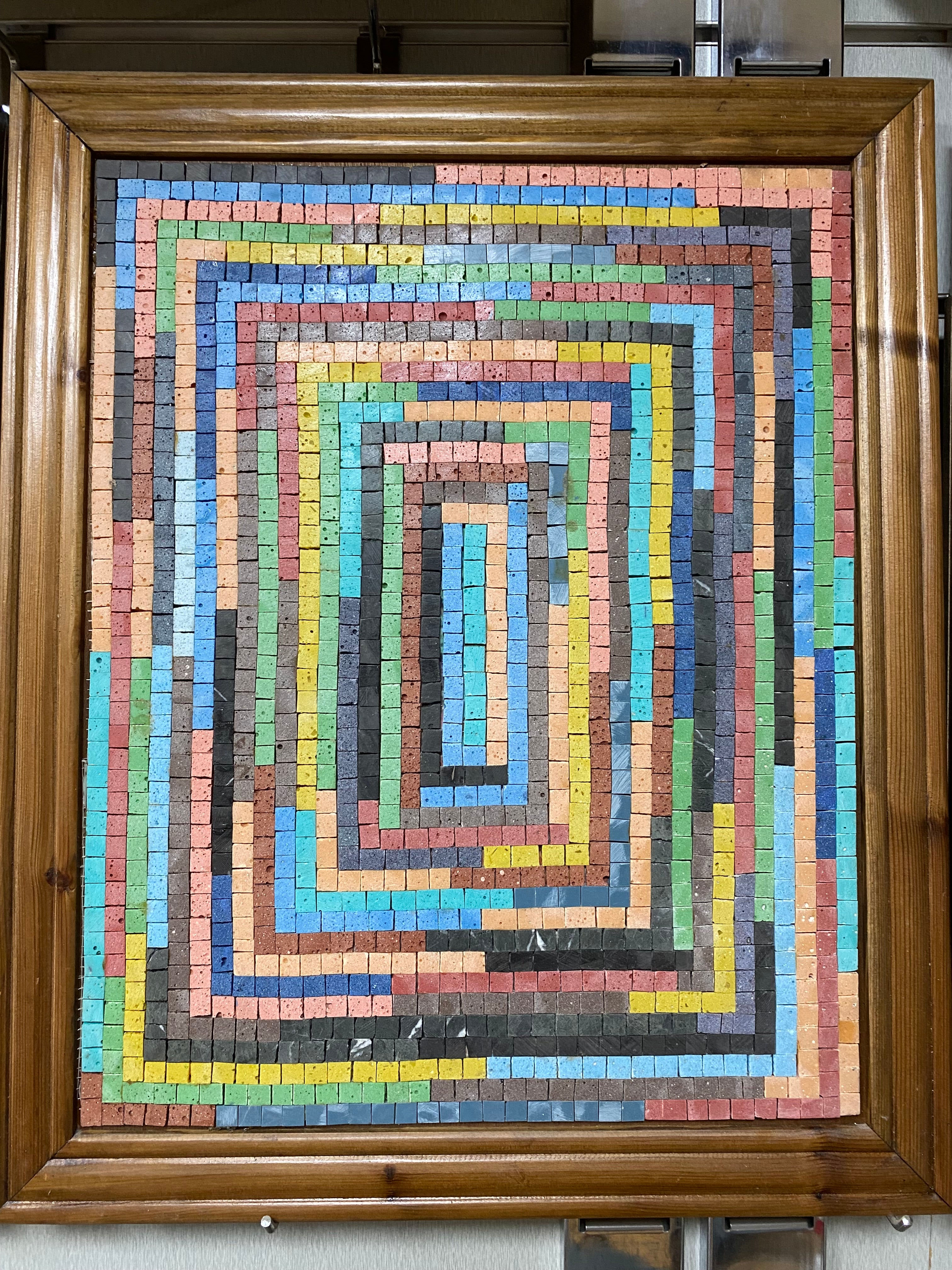 Geometric Rainbow Mosaic (50 × 60 cm)
