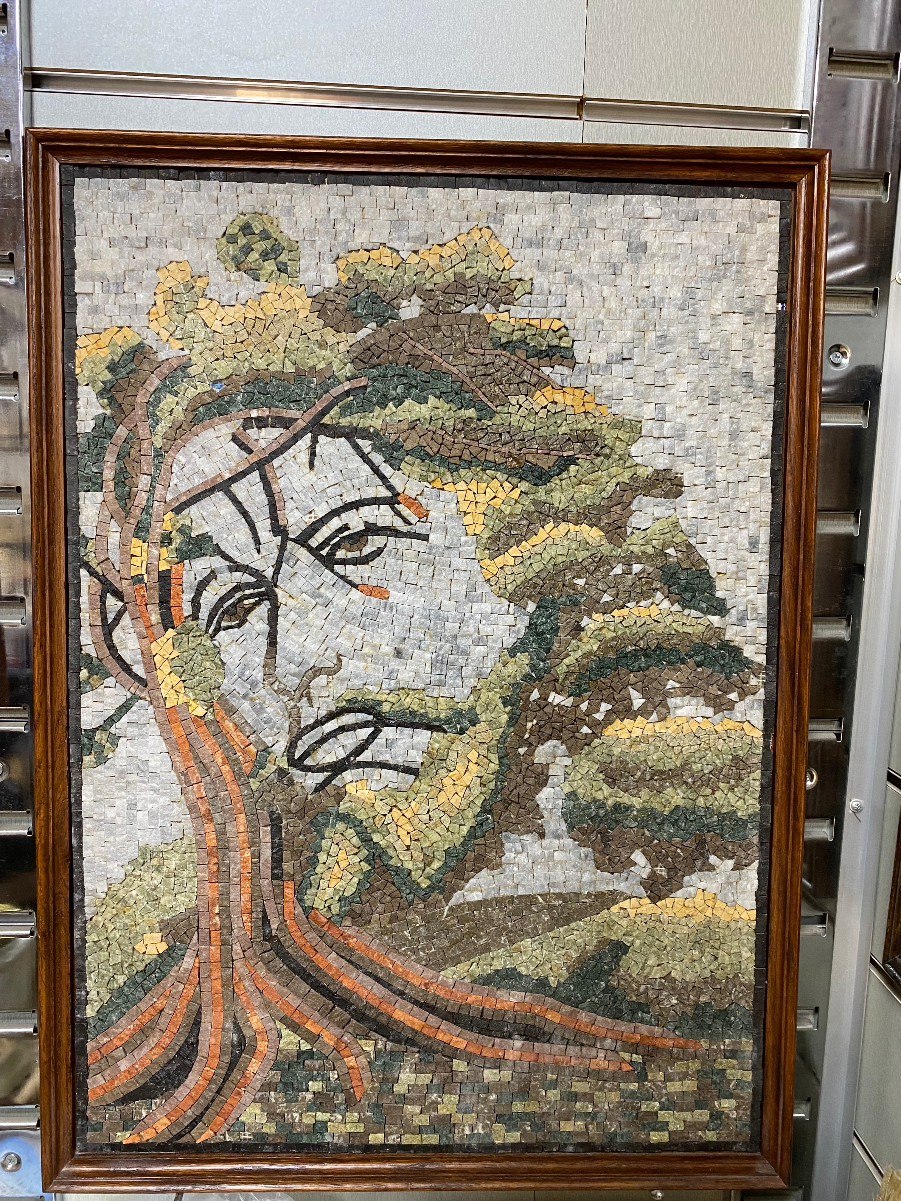 Jesus Mosaic – Tree of Life & Tree of Knowledge (50 × 70 cm)