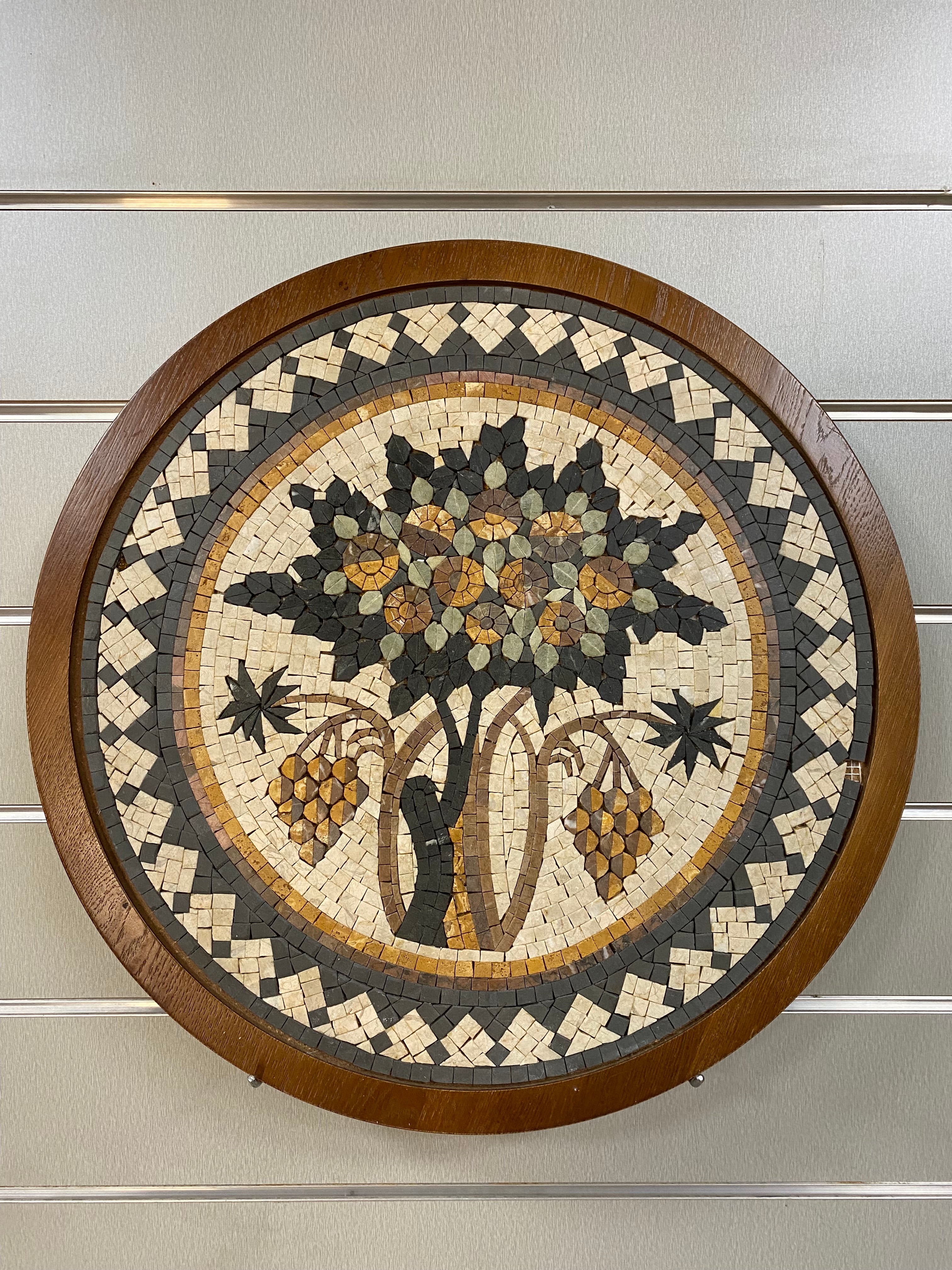 Round Tree of Life Mosaic – Jordan Mount Nebo Style (60 × 60 cm)