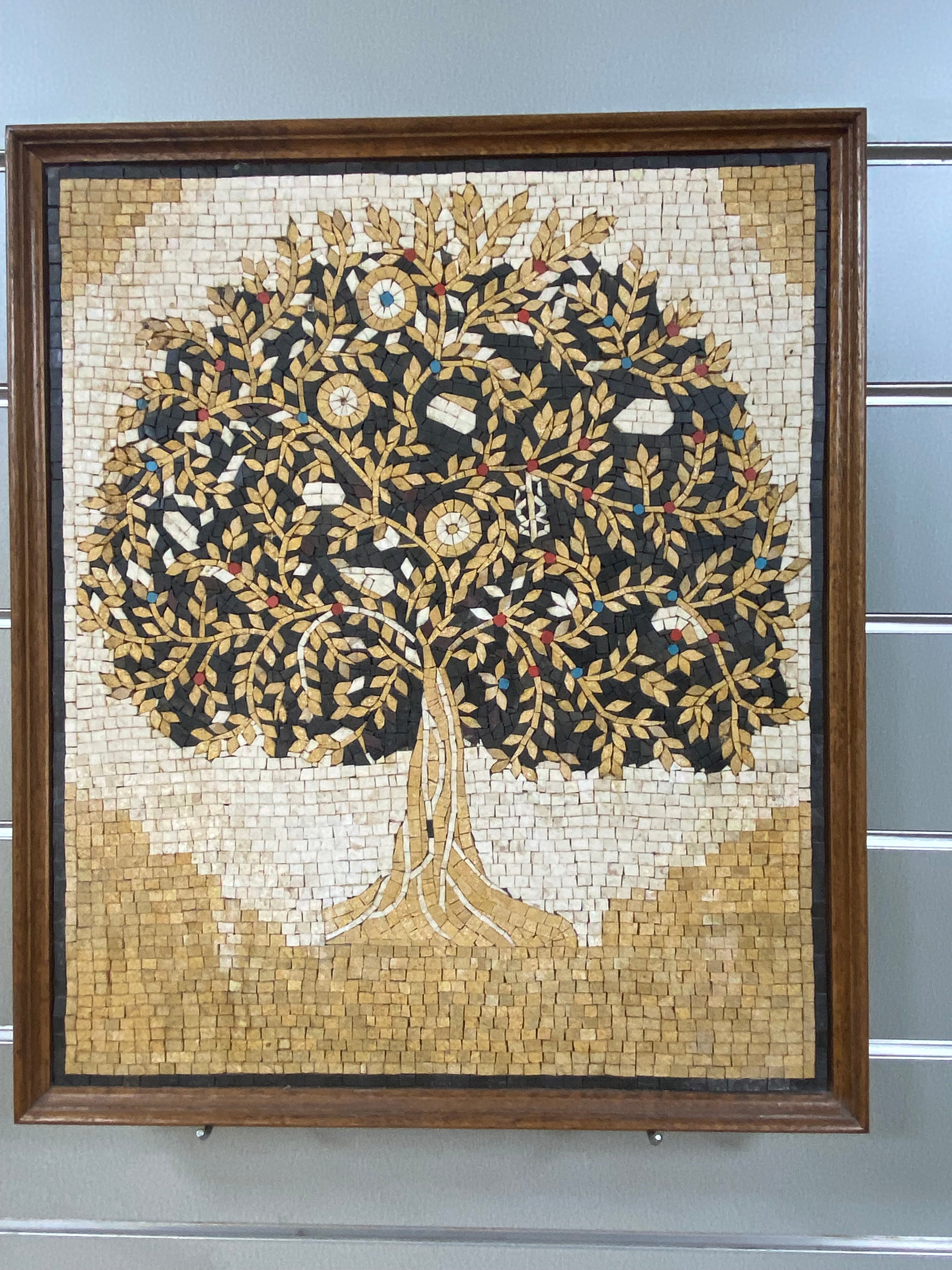 Golden Tree of Life Mosaic (60 × 70 cm)