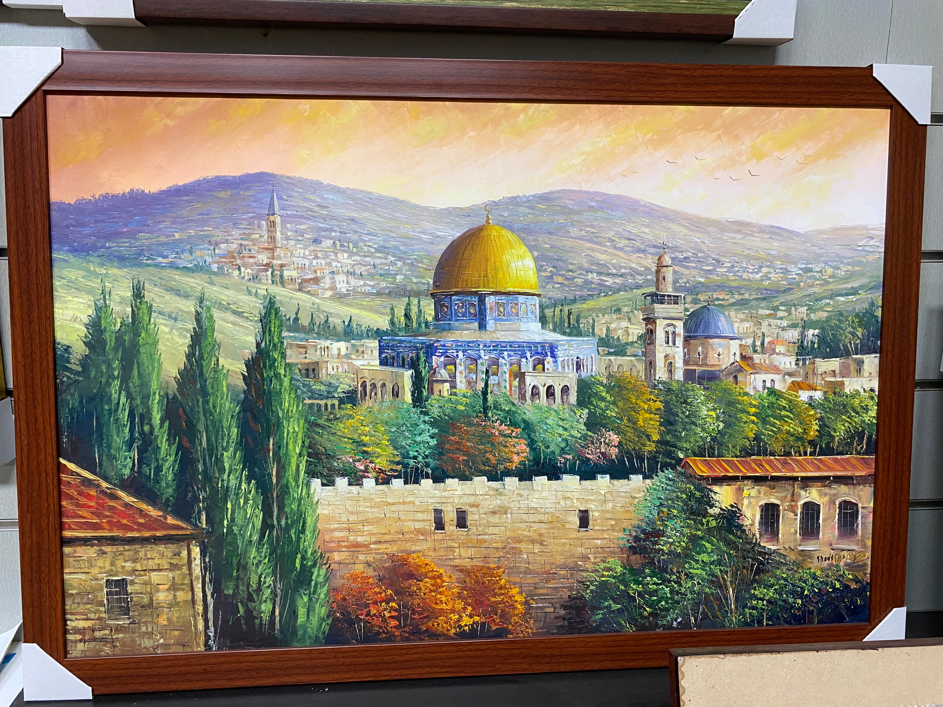 Golden Dome in the Hills (90 × 70 cm | 35 × 27 in)